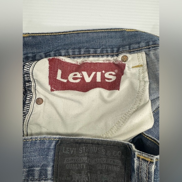 LEVI’S Black Label 514 Shorts  Denim Blue Jeans Sz 34x34 - Picture 8 of 8